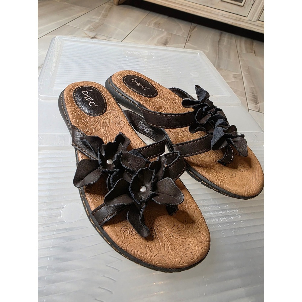 B.O.C. Born Concept Womens Brown Floral Thong Sandals BC0007406 Size 7M - Picture 14 of 16